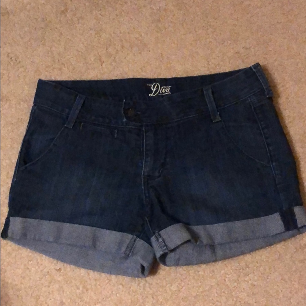 Cuffed Denim Shorts
